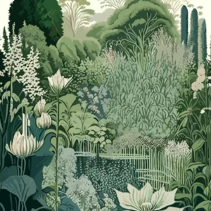 Claude Monet Foundation Gardens 1, France Vintage Botanical