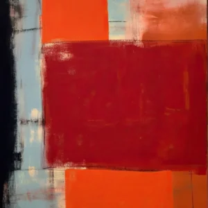 Red Tones Abstract Rothko Quote 2