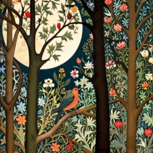 William Morris Moonlight In The Woods 68
