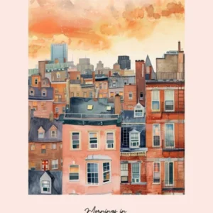 Mornings In Boston Rooftops Morning Skyline 3