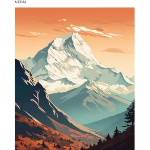 Annapurna Circuit Nepal 3 Hiking Trail Landscape Poster