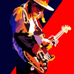 Stevie Ray Vaughan Blues Guitarist Pop Art Wpap