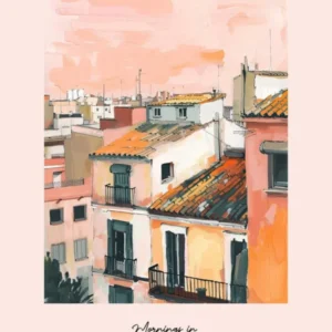 Mornings In Barcelona Rooftops Morning Skyline 2