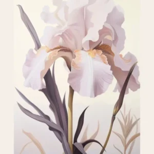 Floral Illustration Iris 2 Poster