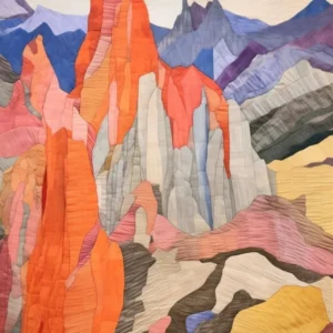 Crinkle Crags England Colourful Mountain Illustration