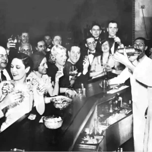 Bartenders At The Bar, Prohibition, Vintage Black and White Old Photo