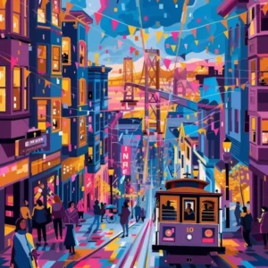 San Francisco Cityscape, Contemporary Art, Souvenir
