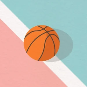 Vintage minimal art Basketball Court