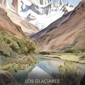 Los Glaciares National Park Argentina Patagonia Watercolour 4