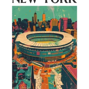 Madison Square Garden New York Colourful Silkscreen Illustration 2 Poster