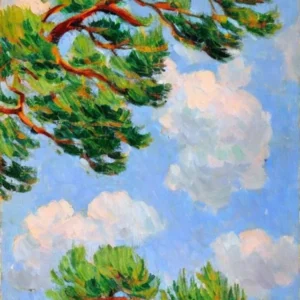 European Silver Fir 2 tree Abstract Block Colour