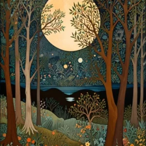 William Morris Full Moon In The Forest 10
