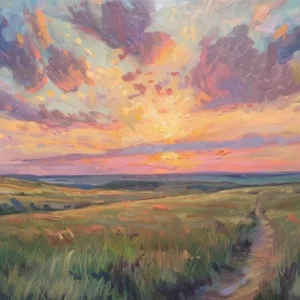 Western Sunset Landscapes Great Plains 3