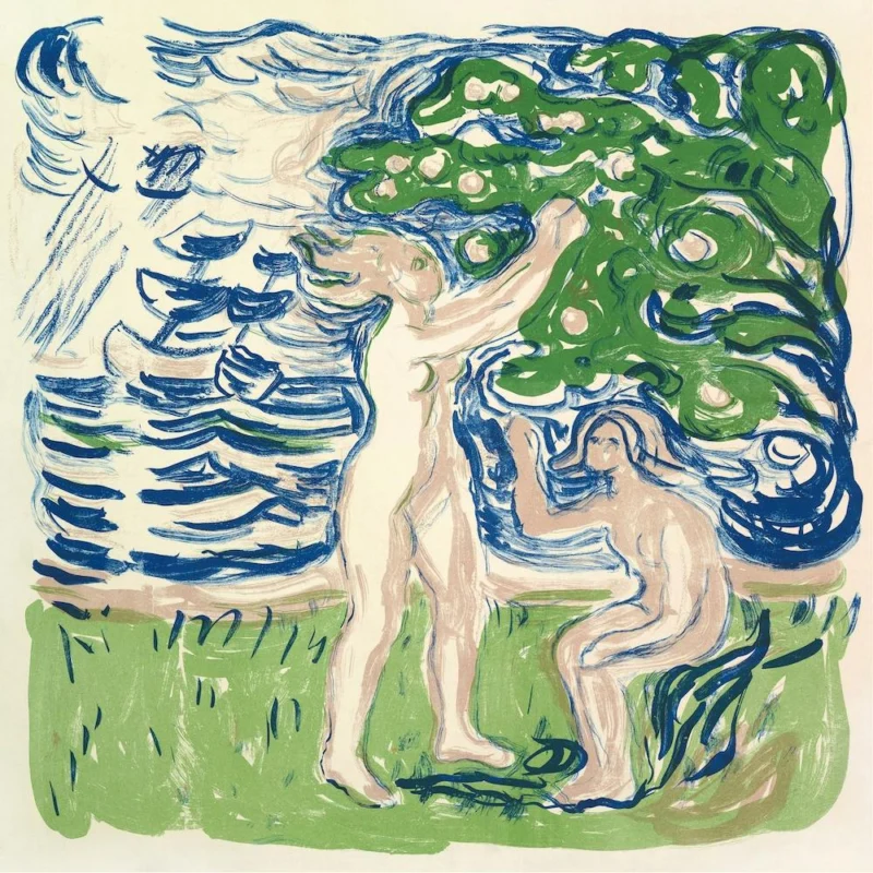 Girls Picking Apples, Edvard Munch