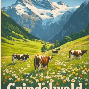 Aihrgdesign A Classic 1960s Travel Poster For Grindelwald 2