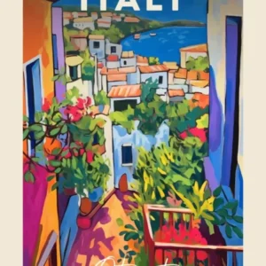 Otranto Italy 2 Fauvist Painting Travel Poster