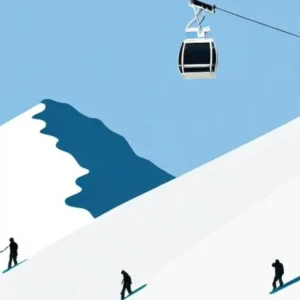 Jackson Hole, Usa Minimal Skiing Poster