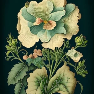 Primrose 2 Floral Botanical Vintage Poster Flower