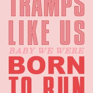 Pink And Red Typographic Born To Run