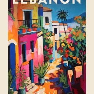 Byblos Lebanon 1 Fauvist Painting Travel Poster
