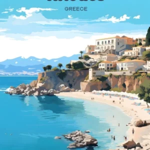 Rhodes Greece Island Travel Art