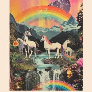 I Want To Be A Unicorn Kitsch Poster