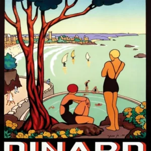 Dinard, France, Vintage Travel Poster