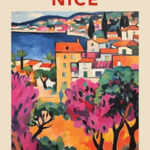 Nice France 2 Fauvist Travel Poster