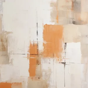 Orange And Brown Abstract Raw Painting 3