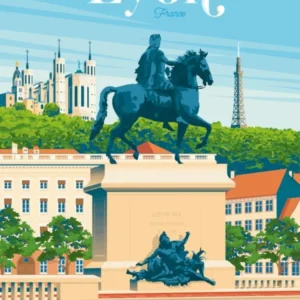 Lyon France Print | Place Bellecour