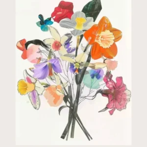 Daffodil 1 Collage Flower Bouquet Poster