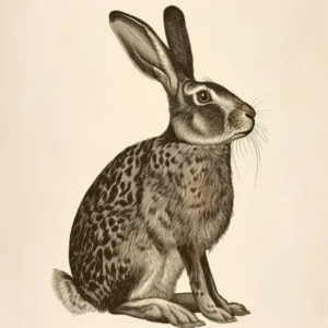 Belgian Hare Blockprint Illustration 9