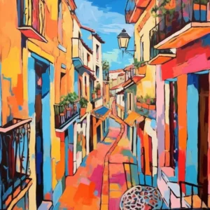 Malaga Spain 6 Fauvist Painting
