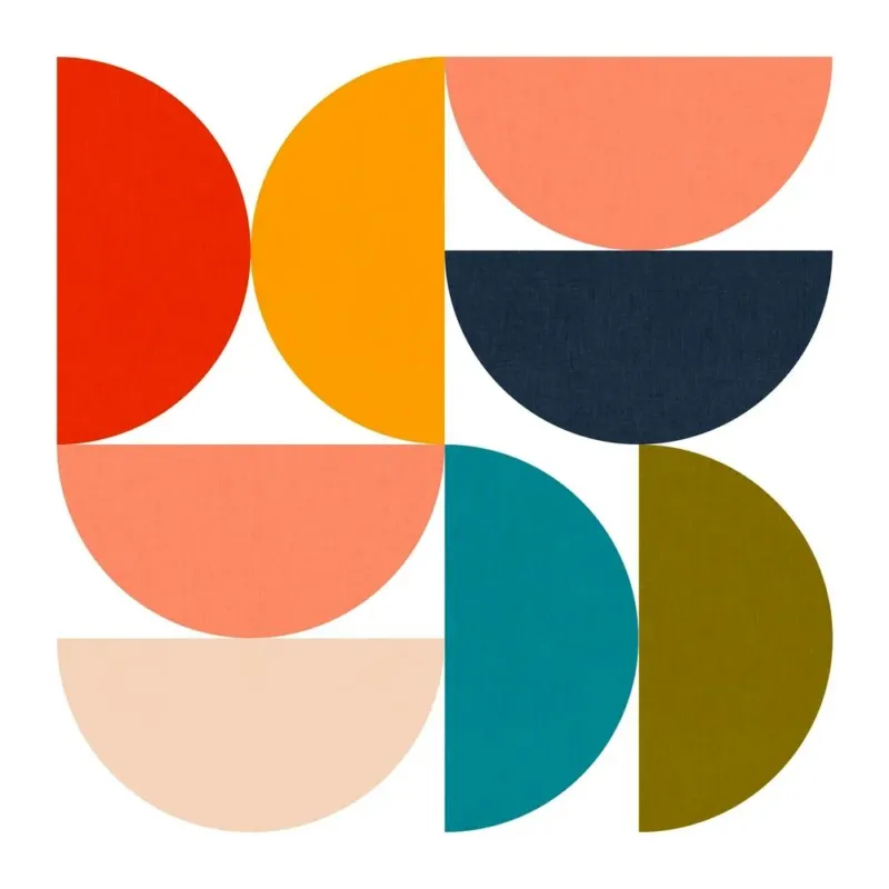 Mid Century Geometric Color Play