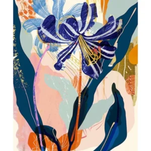 Colourful Flower Illustration Poster Agapanthus 1