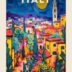 Verona Italy 3 Fauvist Painting Travel Poster