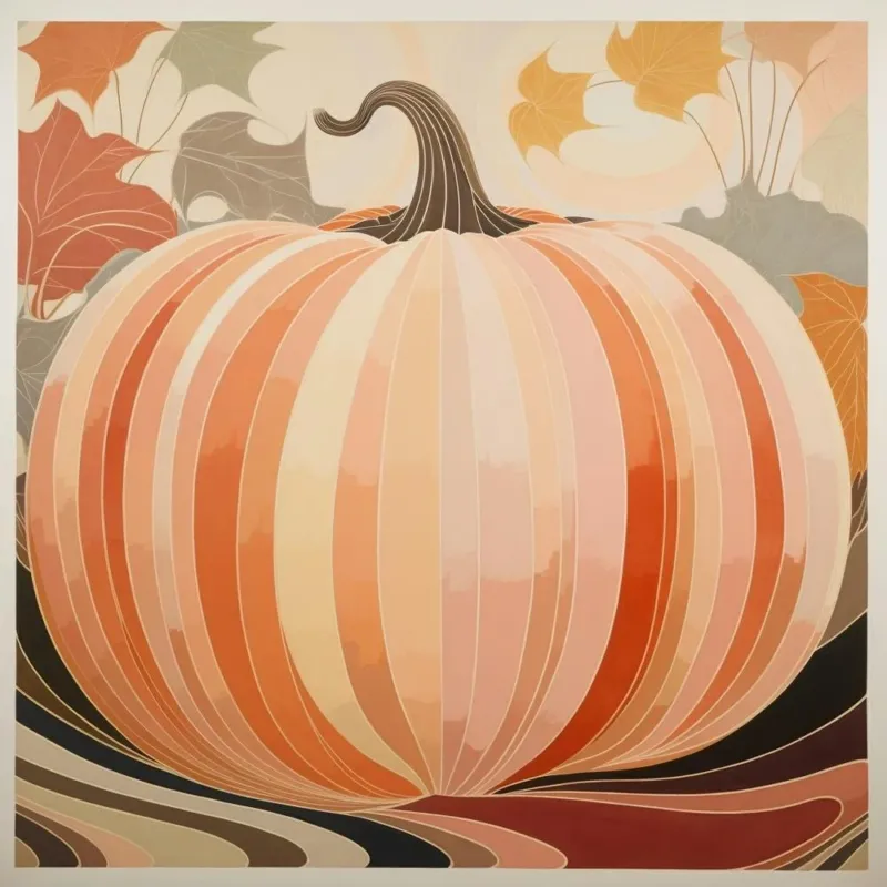 Pumpkin Pastel Illustration Square
