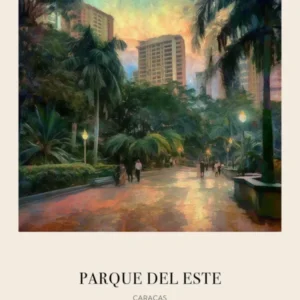 Parque Del Este Caracas Venezuela 2 Vintage Cezanne Inspired Poster
