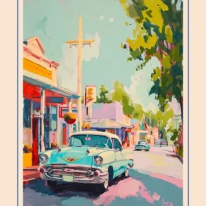 Kitsch Retro Painting Illustration 2 Poster