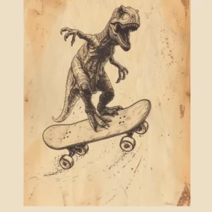 Maiasaura Vintage Dinosaur Poster 1