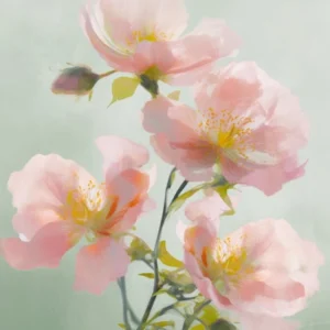 Apple Blossom Flowers Acrylic Pastel Colours 2