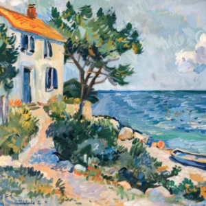 Marine Mirage Painting Inspired By Paul Cezanne