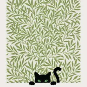 William Morris Peekaboo Cat Flower Botanical