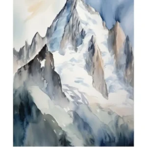 Mont Blanc France Watercolour Travel Poster 4