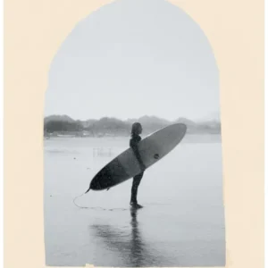 Surf Girl Print Vintage Surfing Poster Coastal Wall Art Boho Print INSTANT DOWNLOAD.