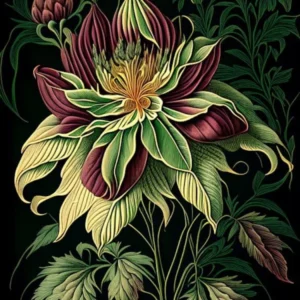 Dahlia Imperialis 2 Floral Botanical Vintage Poster Flower