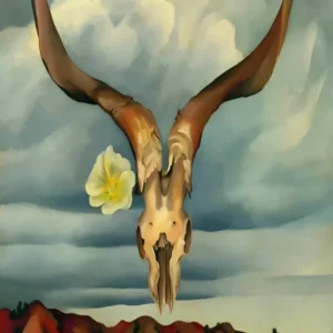 Georgia O'Keeffe - Ram's Head, White Hollyhock-Hills 1