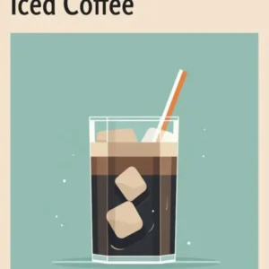Iced Coffee 2 Midcentury Modern Poster