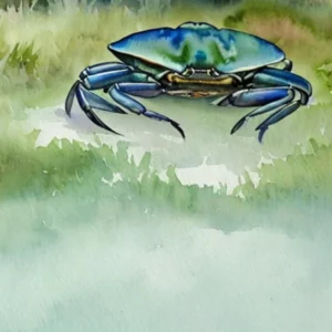 Blue Crab Storybook Watercolour