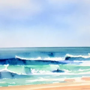 Ocean Beach, San Diego, California Watercolour